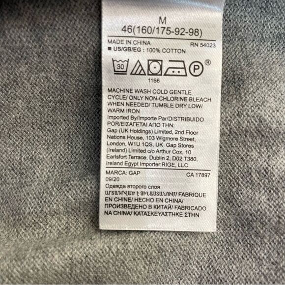 GAP Fair Isle Snowflake Gray Crewneck Sweater Sz Medium NEW‎ Cotton Lightweight - Picture 9 of 9